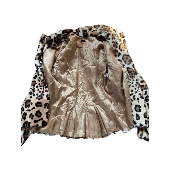 Blumarine 2012 Collection Fur Cheetah Print Chic Peplum Jacket Women’s S Italy - Picture 8 of 16